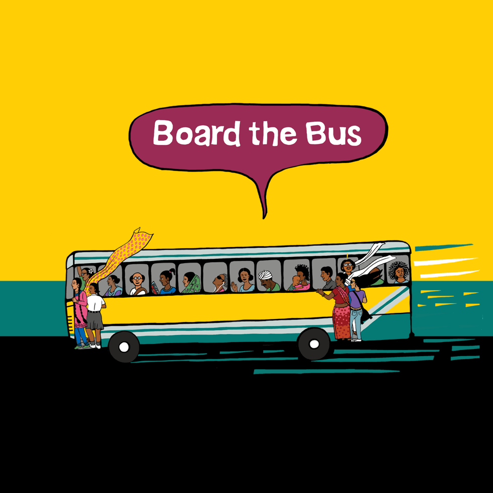 board the bus logo Breakthrough